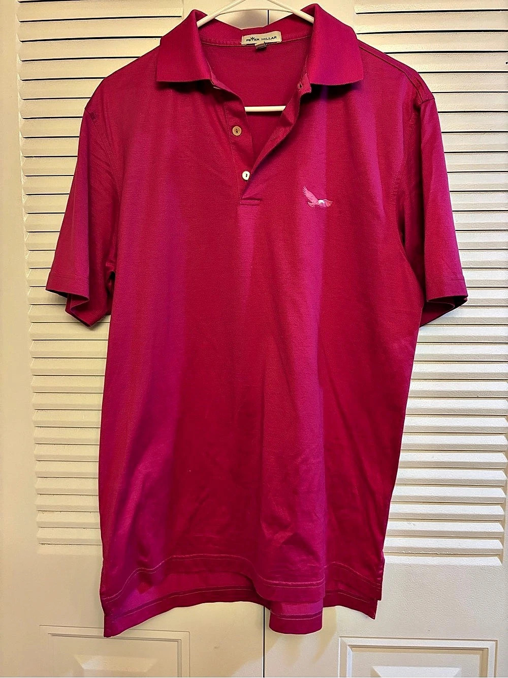 Peter Millar Men'Small Cotton Polo Pink Small Like New
